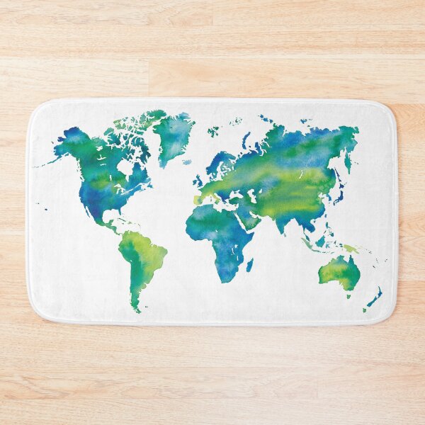 Item preview, Watercolor World Map designed and sold by Nicole Christine.
