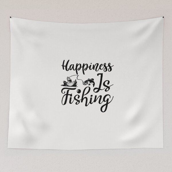 Item preview, Funny Fishing Design, Happiness Is Fishing, Country Gift design designed and sold by DNH Threads.