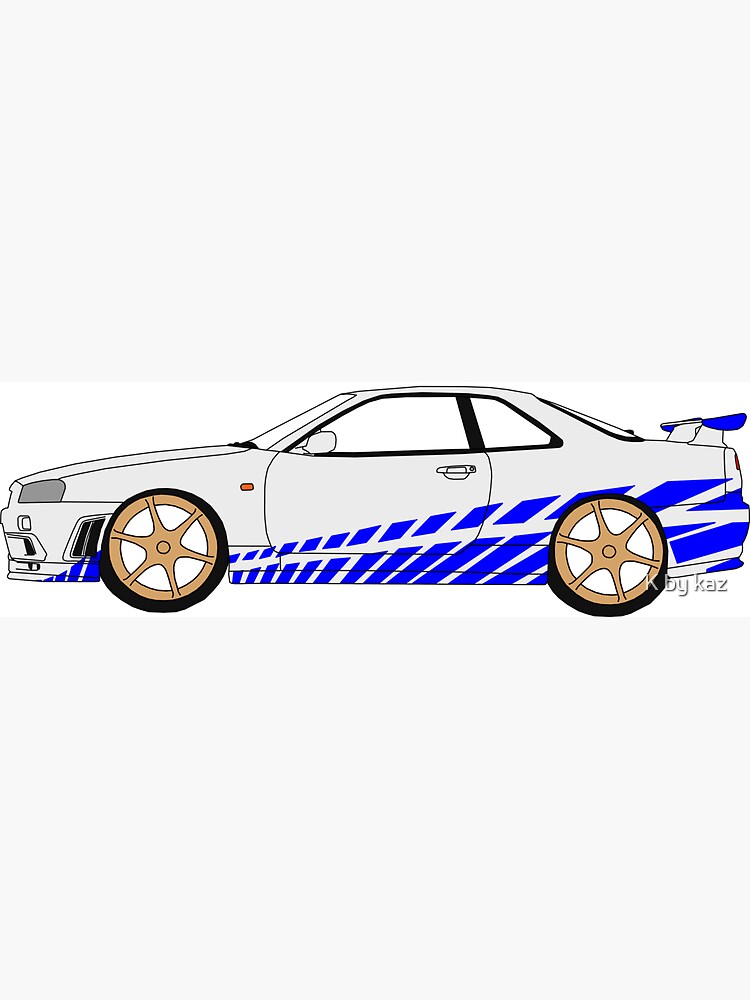 1999 Brian's Nissan Skyline GTR R34 Die-Cut Sticker | Magnet