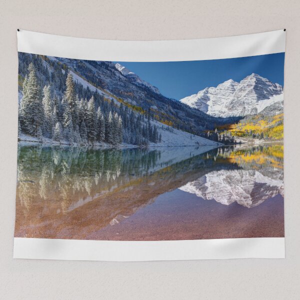 Item preview, Fall Season at Maroon Bells Panoramic Image  designed and sold by Rocky Mountain Artistry.