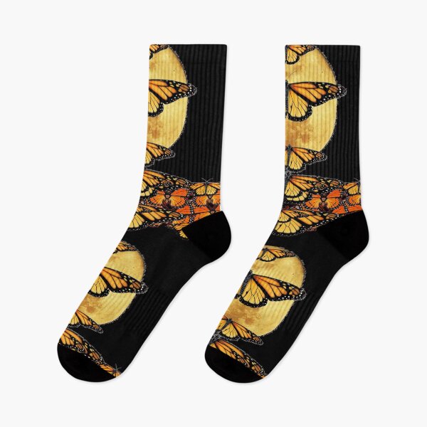 Item preview, ORANGE MONARCH BUTTERFLIES UNDER FULL MOON designed and sold by sharlesart.