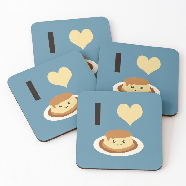Item preview, I Love Flan Cute Kawaii Flan designed and sold by Hedgie Designs.