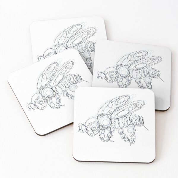 Item preview, Honey Bee Line Drawing designed and sold by Rocky Mountain Artistry.