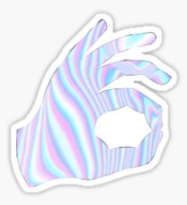 Holographic Ok Emoji Hand Sticker