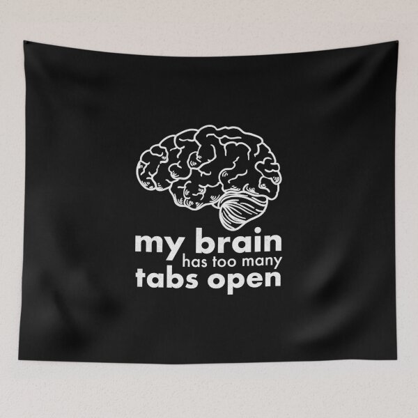 Item preview, Funny Overloaded Brain Mentally Drained Novelty Gift designed and sold by ripsydesigns.