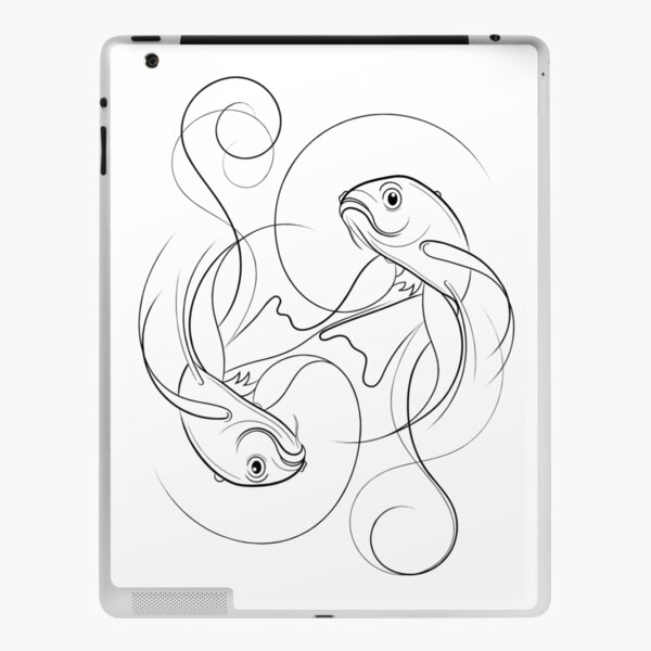 Koi Fish Line Drawing  Magnet for Sale by Adam Regester