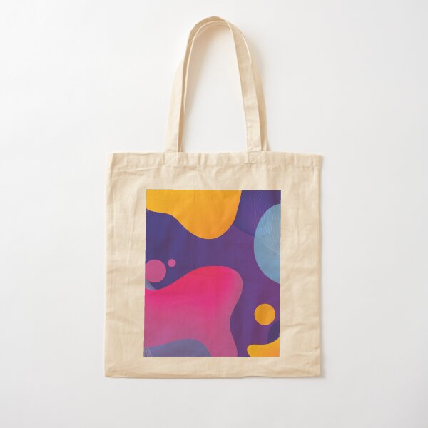 Very Cool, Super Awesome and kind of Pretty Amazing Colorful Abstract Pattern Cotton Tote Bag