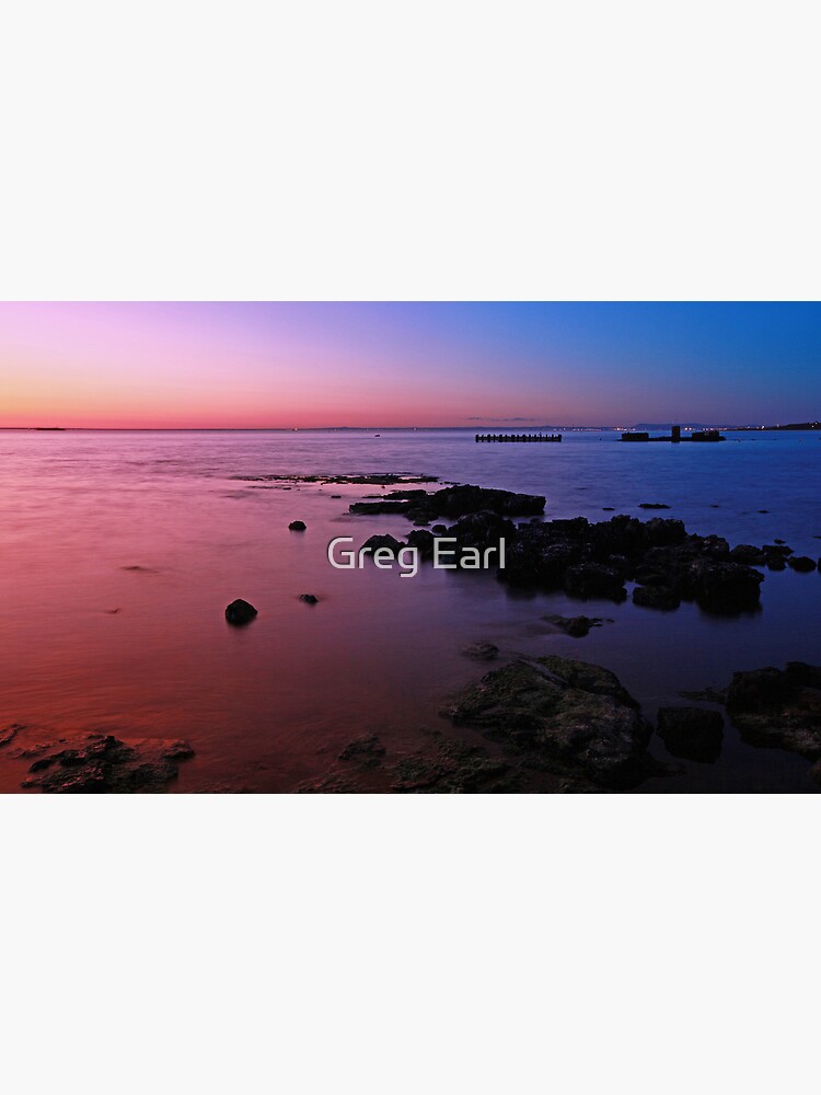 Evening Twilight - Half Moon Bay, Black Rock by GregEarl