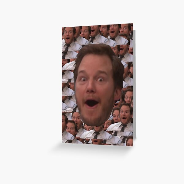 Parks and Rec - Chris Pratt Face Greeting Card