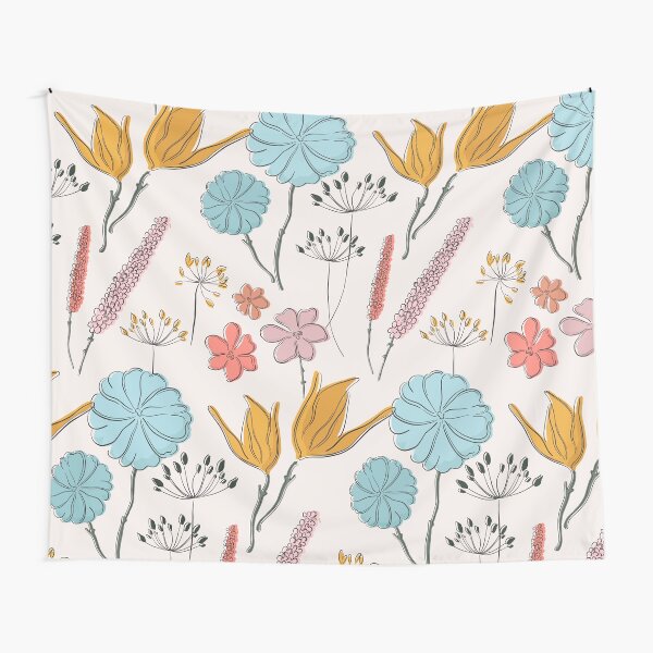 Summer flower print Tapestry