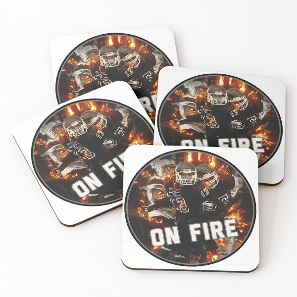 Item preview, Boss Football Team Art Graphic with Hot Youth Helmet & Jersey Gear on White On Fire Cool Apparels designed and sold by GabiBlaze.