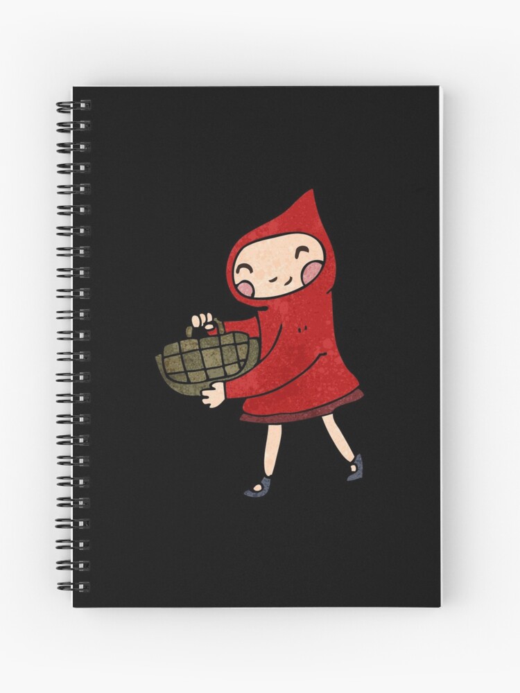 Little Red Riding Hood Basket Of Goodies Spiral Notebook By Sterlingtales Redbubble