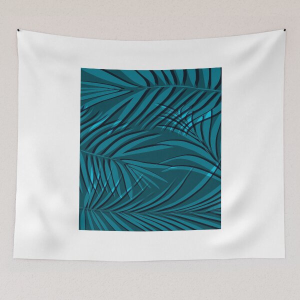 Item preview, Palm leaf turquoise  designed and sold by Milatoo.