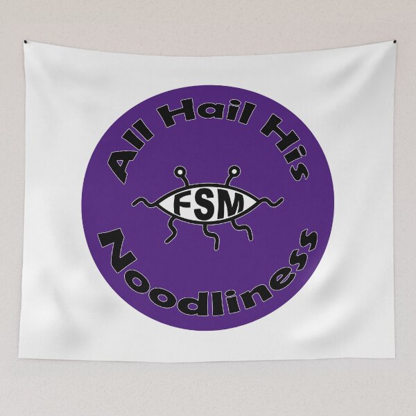 Item preview, Flying Spaghetti Monster (on purple) designed and sold by ColorfulCortex.