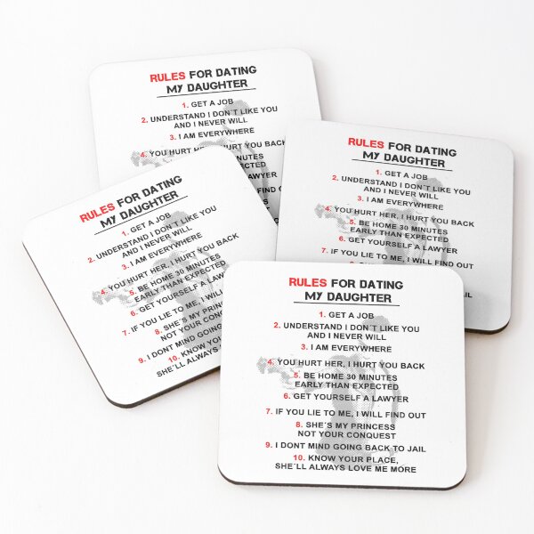 Item preview, Funny Dating my Daughter Rules designed and sold by Rott515.