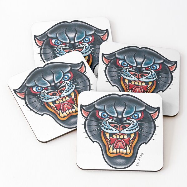 Item preview, Traditional tattoo style Panther designed and sold by Cimbart.