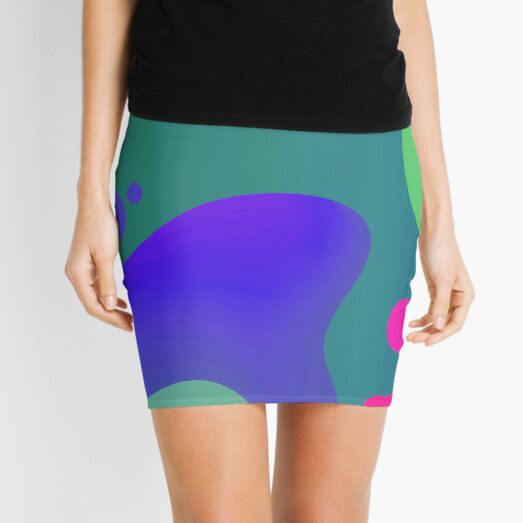 Very Cool, Super Awesome and kind of Pretty Amazing Colorful Abstract Pattern Mini Skirt