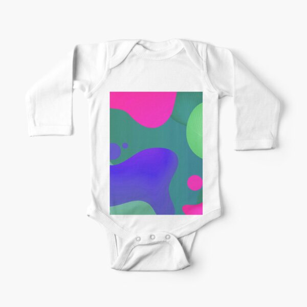 Very Cool, Super Awesome and kind of Pretty Amazing Colorful Abstract Pattern Long Sleeve Baby One-Piece
