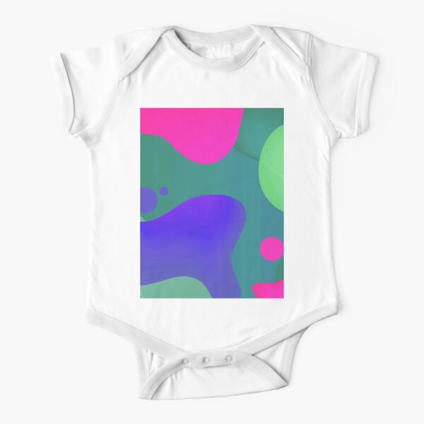 Very Cool, Super Awesome and kind of Pretty Amazing Colorful Abstract Pattern Short Sleeve Baby One-Piece