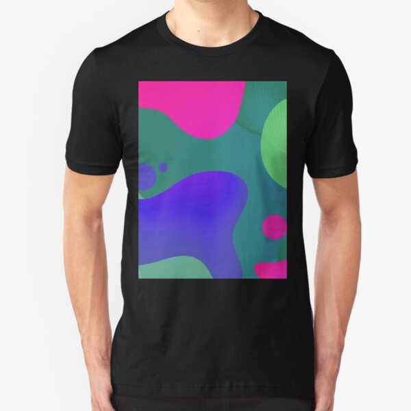 Very Cool, Super Awesome and kind of Pretty Amazing Colorful Abstract Pattern Slim Fit T-Shirt