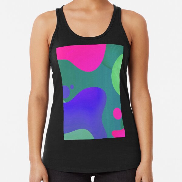 Very Cool, Super Awesome and kind of Pretty Amazing Colorful Abstract Pattern Racerback Tank Top