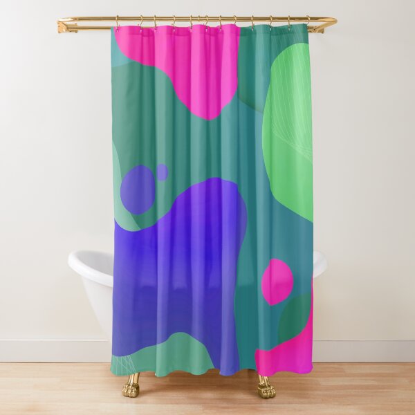Very Cool, Super Awesome and kind of Pretty Amazing Colorful Abstract Pattern Shower Curtain