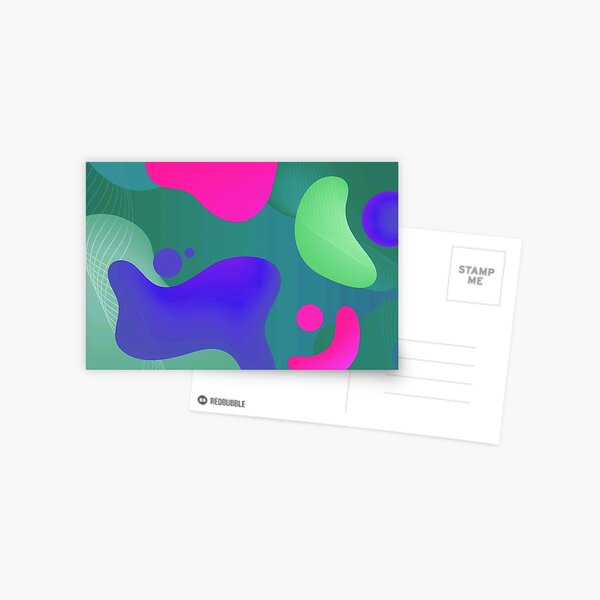 Very Cool, Super Awesome and kind of Pretty Amazing Colorful Abstract Pattern Postcard