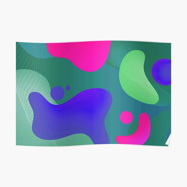 Very Cool, Super Awesome and kind of Pretty Amazing Colorful Abstract Pattern Poster