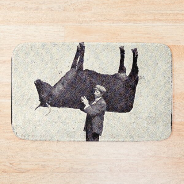 Item preview, a man Carrying a cow! designed and sold by Vintage Designs +.
