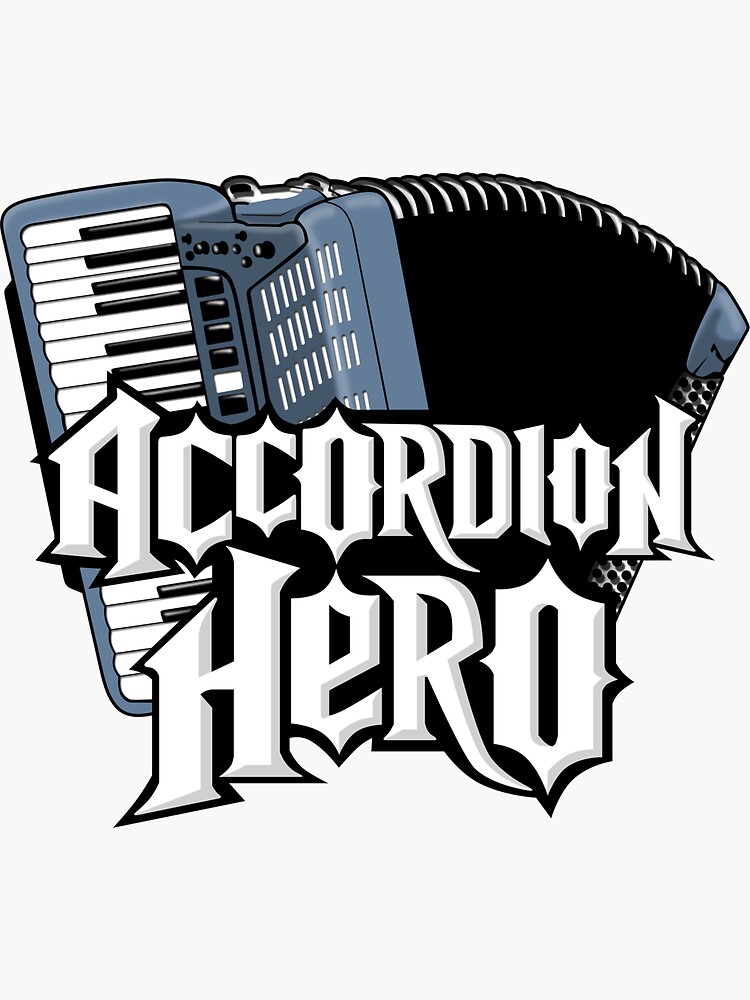 "Accordion Hero" Sticker for Sale by RisenMaple Redbubble