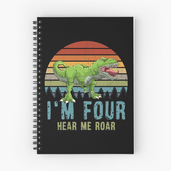 Item preview, I'm Four Hear Me Roar T-Rex Dinosaur 4. Birthday Boy Dino designed and sold by BornDesign.