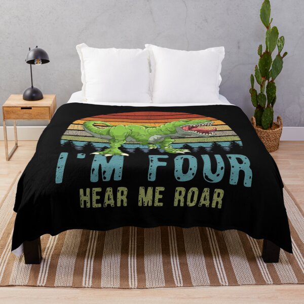 Item preview, I'm Four Hear Me Roar T-Rex Dinosaur 4. Birthday Boy Dino designed and sold by BornDesign.