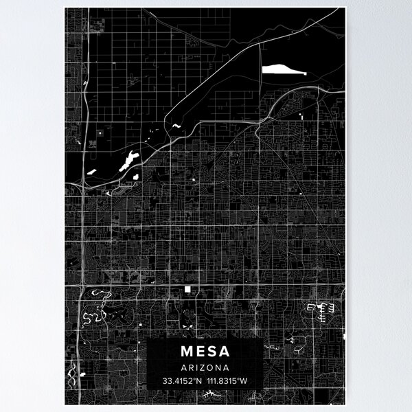 Aperçu de l'œuvre Carte de Mesa, Arizona créée et vendue par Kara515.