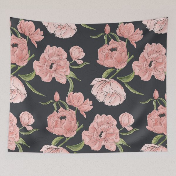 Item preview, Modern floral peony pattern designed and sold by Milatoo.