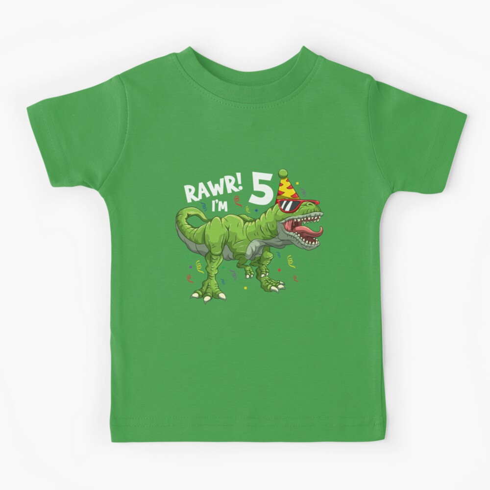 Anniversaire 5 ans Dino, dinosaure T-shirt cinq Autocollant