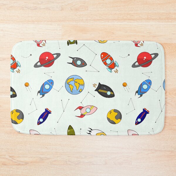 Item preview, Rockets and planets space print designed and sold by Milatoo.