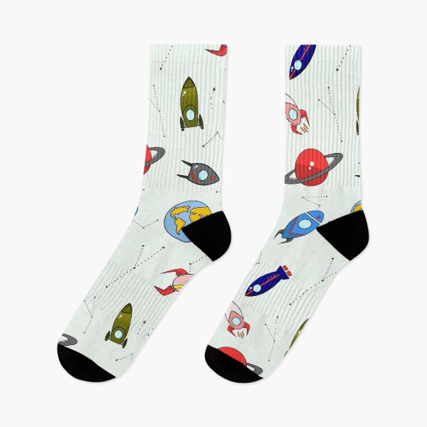 Item preview, Rockets and planets space print designed and sold by Milatoo.