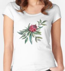 Protea watercolor Fitted Scoop T-Shirt