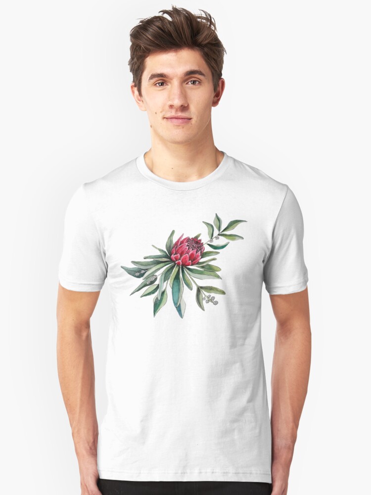 Alternate view of Protea watercolor Slim Fit T-Shirt