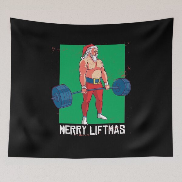 Item preview, MERRY LIFTMAS SANTA FUNNY CHRISTMAS XMAS GIFT T-SHIRT TEE SWEATER CASE STICKER designed and sold by Timcito.