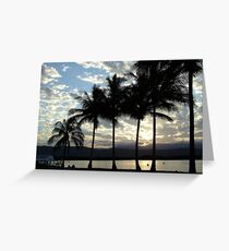 palm sunset port douglas Greeting Card