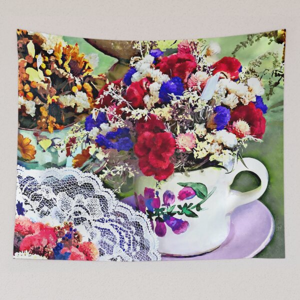 Item preview, Dried Flowers in Teacups designed and sold by Susan Savad.
