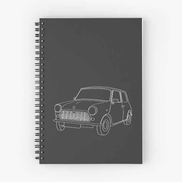 Item preview, Classic Mini drawing - white lines version for black / dark products designed and sold by falleri.