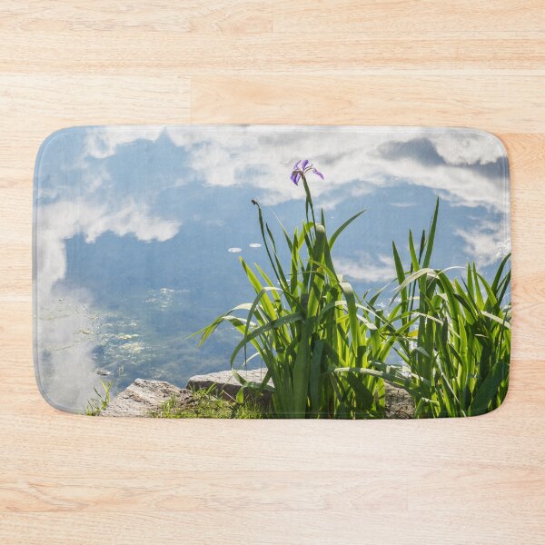 Item preview, Upside Down Skyscape - Glossy Pond and Irises  designed and sold by Georgia Mizuleva.
