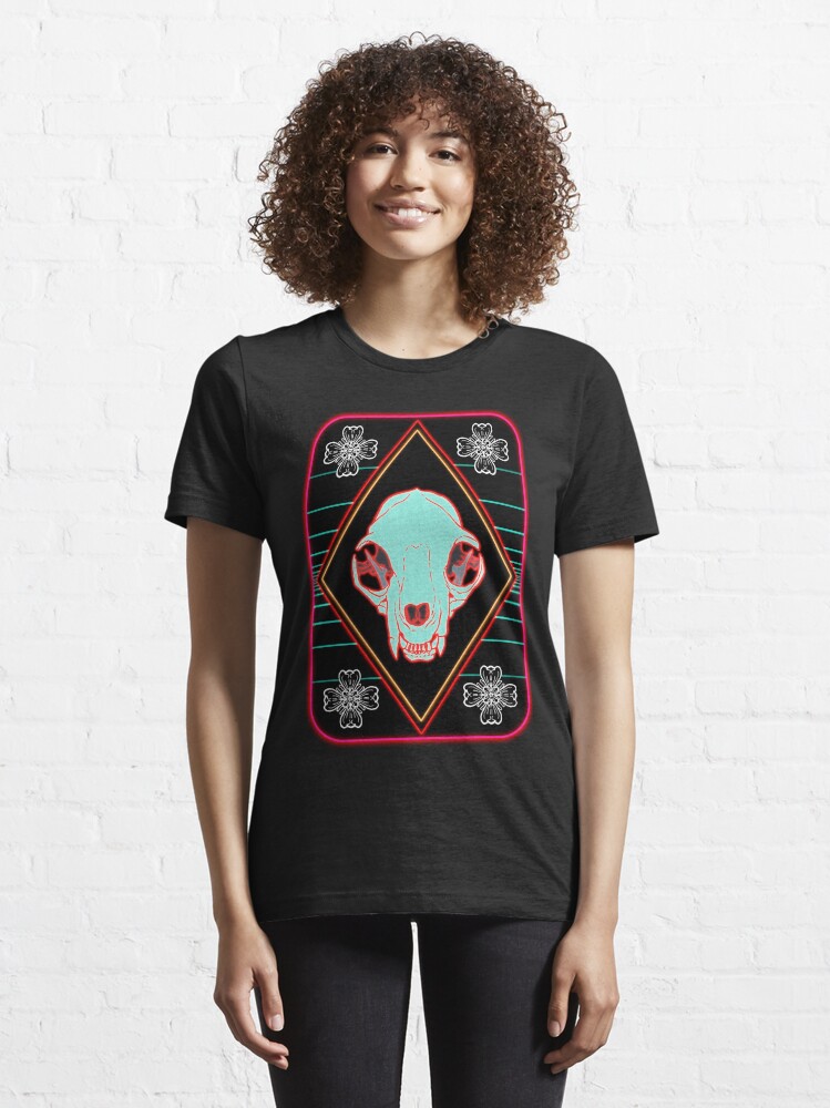 T-shirt essentiel ''Synthwave Cat' : autre vue