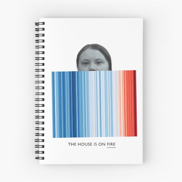 Item preview, ! Greta Climate Warming Stripes ! The House is on Fire: The Original on White designed and sold by Day Chapman.