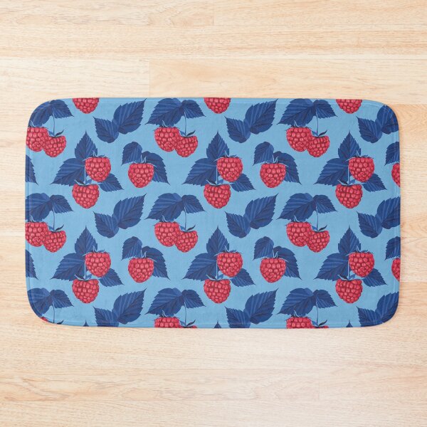 Item preview, Raspberry on blue background designed and sold by lents.