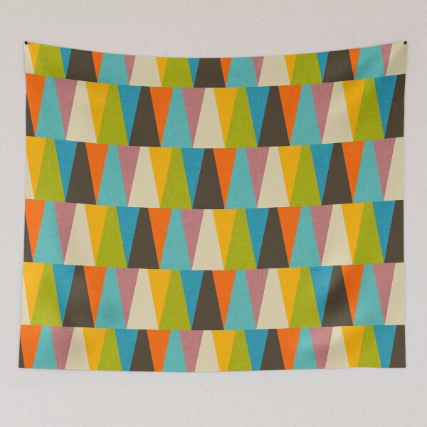 Item preview, Retro Color Block Triangle Color Happy designed and sold by susycosta.