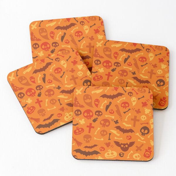 Item preview, Orange Halloween Seamless Repeating Pattern Print designed and sold by Starquake.