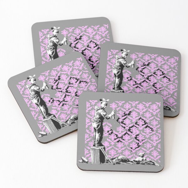 Item preview, Banksy Girl painting over a swastika cross designed and sold by Artaxias_Designs.